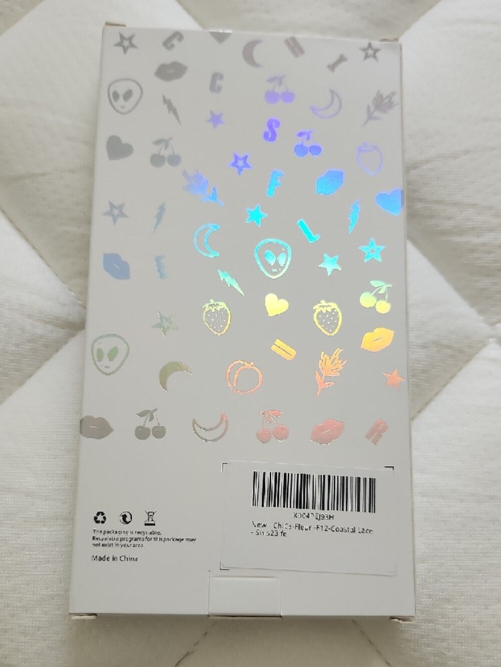 Floral Sticker-Style Clear Phone Case - Pink - Picture 2 of 2
